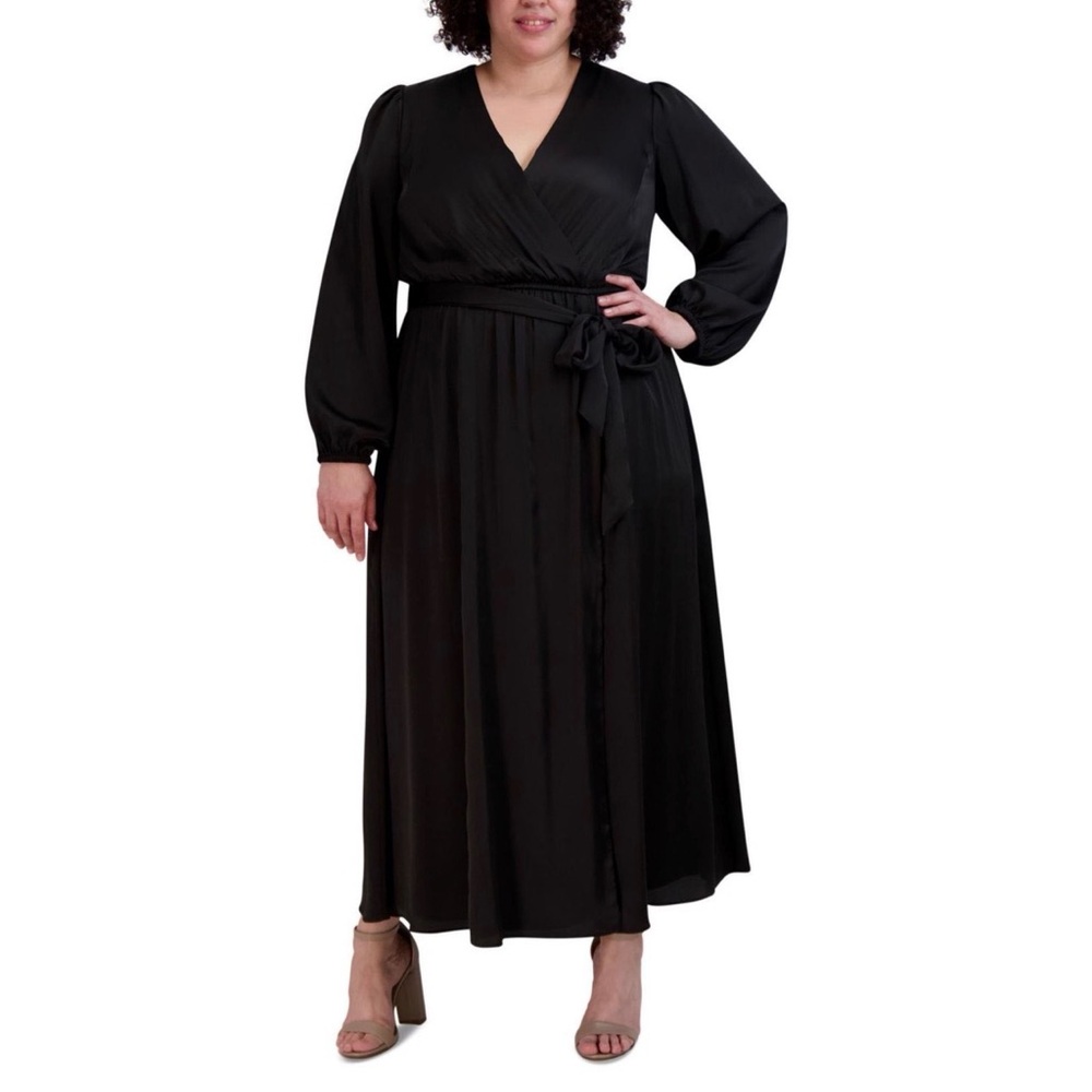 Signature by Robbie Bee Black Long Sleeve Dress